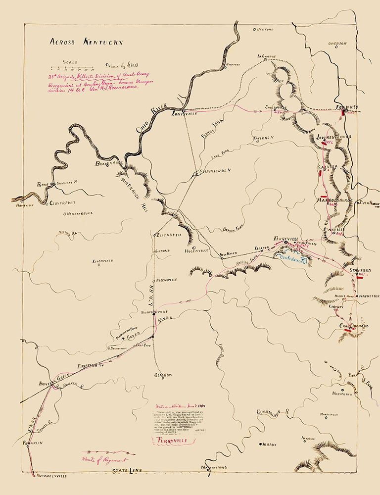 Kentucky 38th Brigade Gilberts Division art print by Blakeslee for $57.95 CAD
