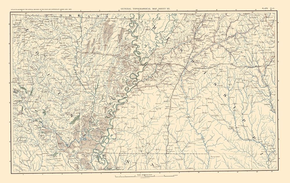 Parts of Arkansas Louisiana Mississippi - Bien art print by Bien for $57.95 CAD