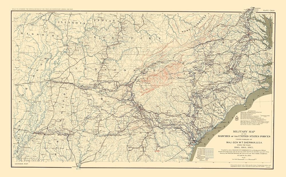 Marches of United States Forces - Sherman 1895 art print by Sherman for $57.95 CAD