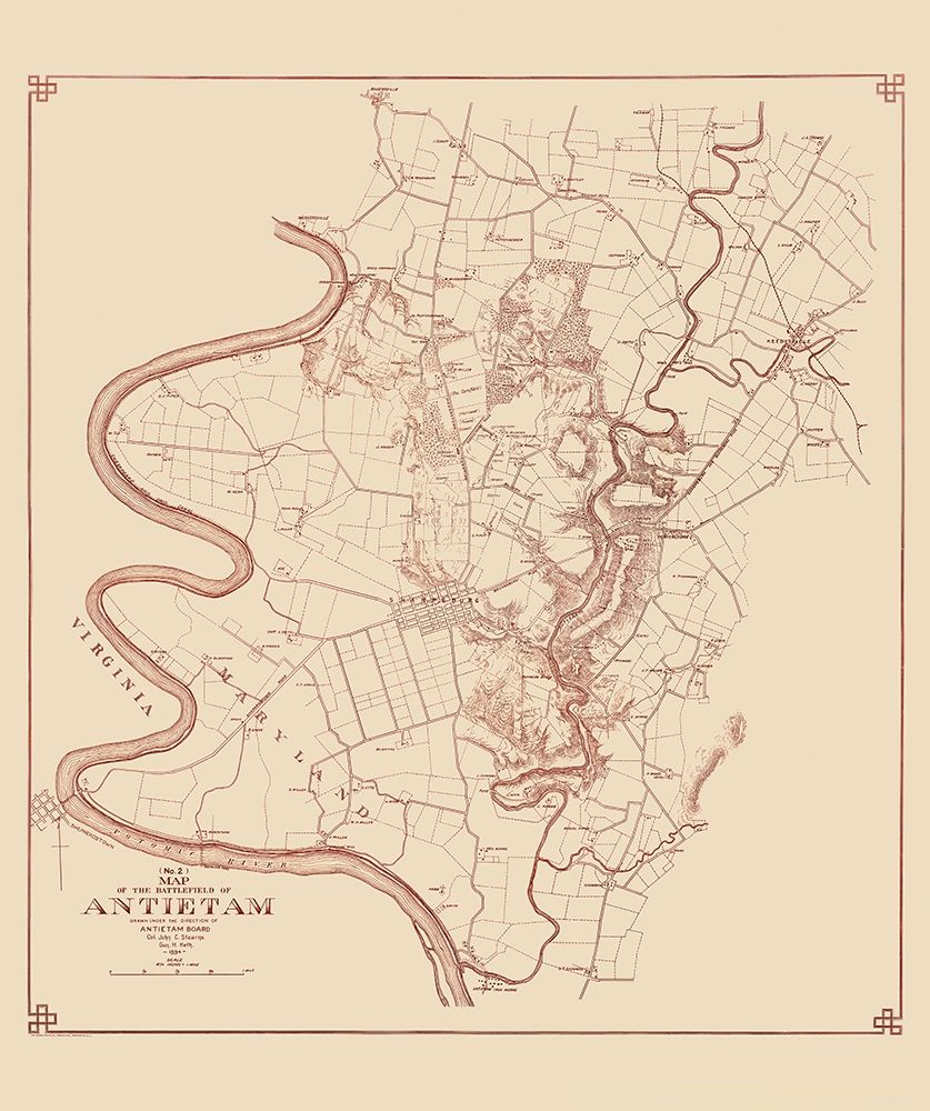 Antietam Battlefield  - Stearns 1894 art print by Stearns for $57.95 CAD