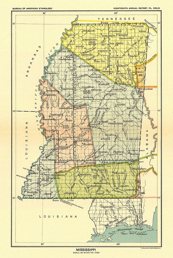 Mississippi - Hoen 1896 art print by Hoen for $57.95 CAD