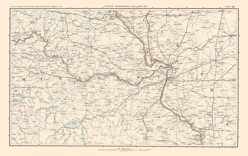 Missouri Illinois - Bien 1895 art print by Bien for $57.95 CAD