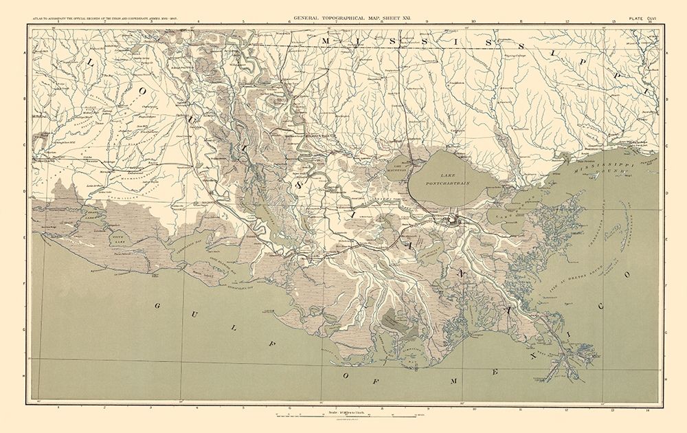 Mississippi Delta Region - Bien 1895 art print by Bien for $57.95 CAD