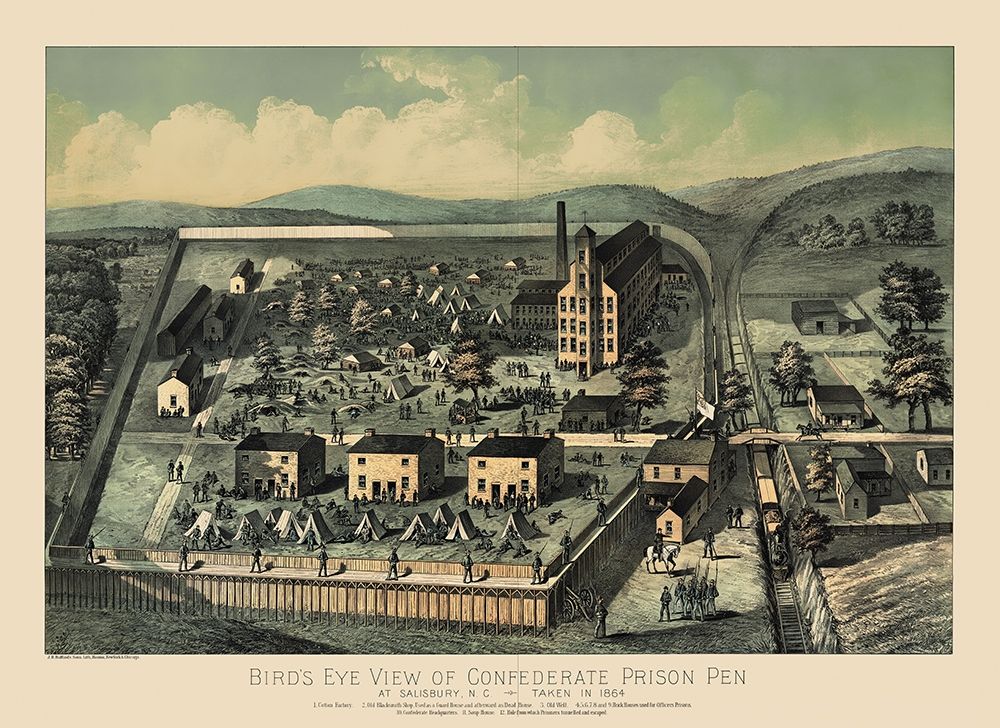 Confederate Prison Pen at Salisbury North Carolina art print by Kraus for $57.95 CAD
