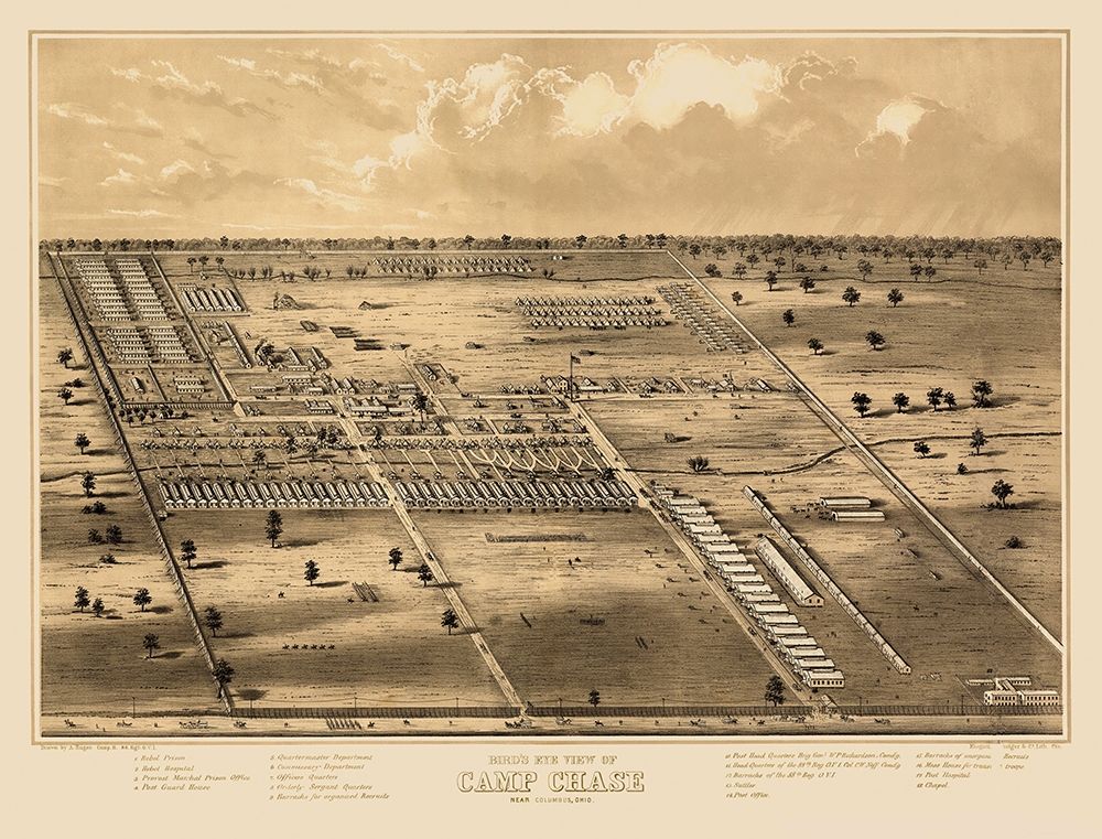 Camp Chase Near Columbus Ohio - Ruger 1860 art print by Ruger for $57.95 CAD