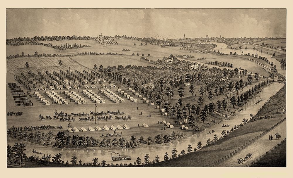 Gaylords Grove Cuyahoga Falls Ohio Army Camp art print by Beck for $57.95 CAD