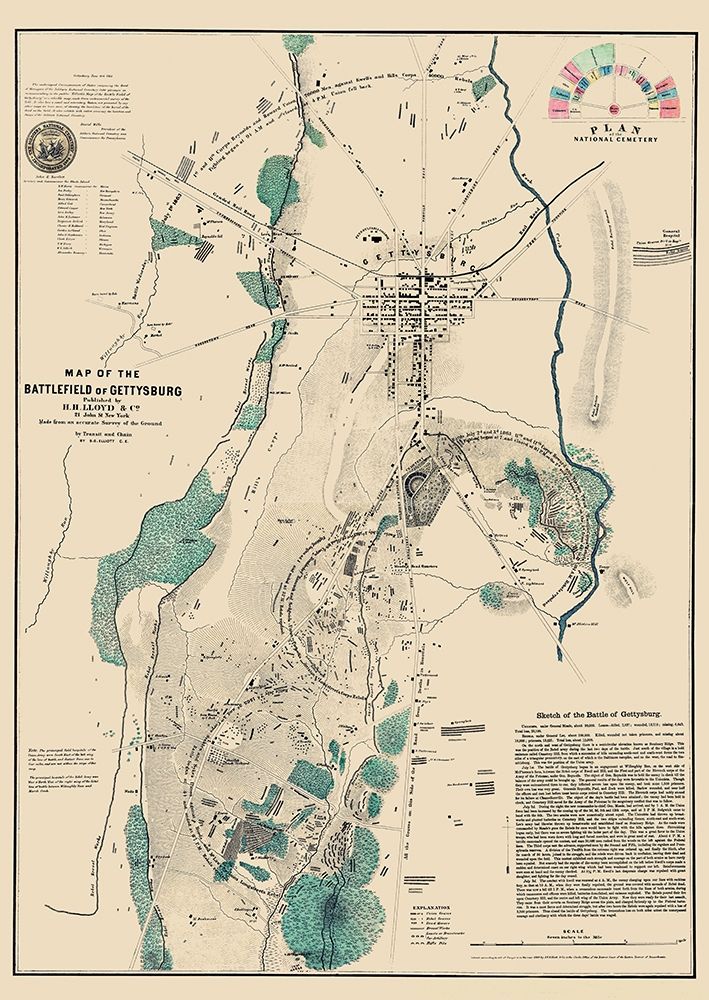 Battlefield of Gettysburg Pennsylvania - Lloyd art print by Lloyd for $57.95 CAD