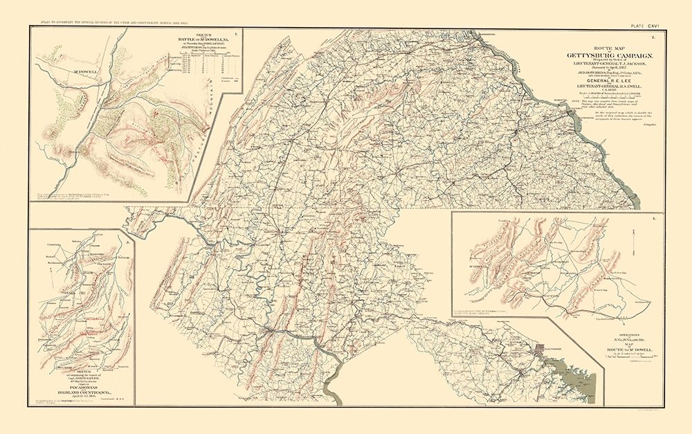 Route Battle Scout Sketches  - Hotchkiss 1895 art print by Hotchkiss for $57.95 CAD