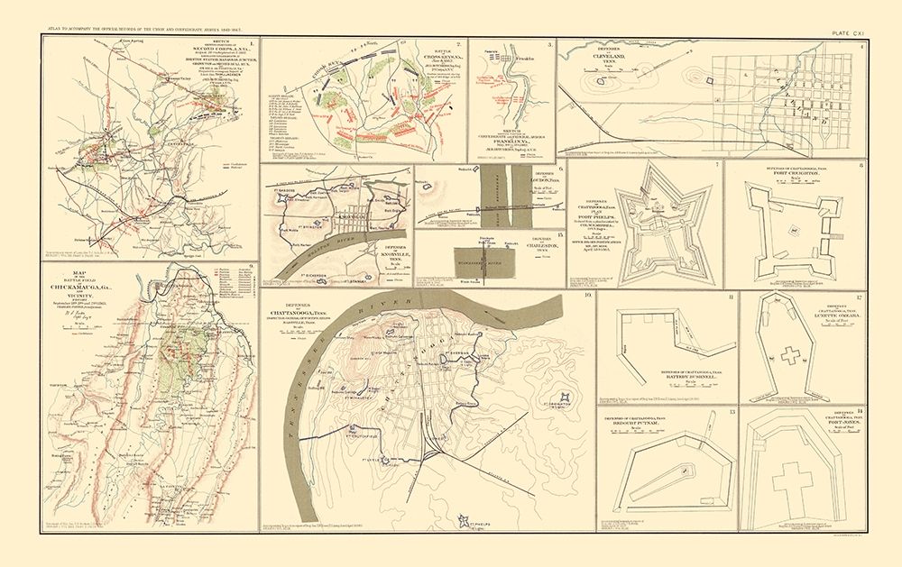 Positions Defenses Battlefields - Bien 1895 art print by Bien for $57.95 CAD