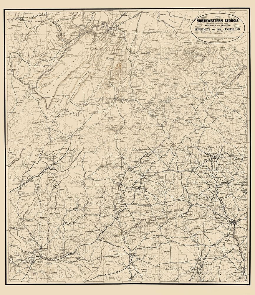 Georgia Tennessee Alabama War Department art print by Callahan for $57.95 CAD