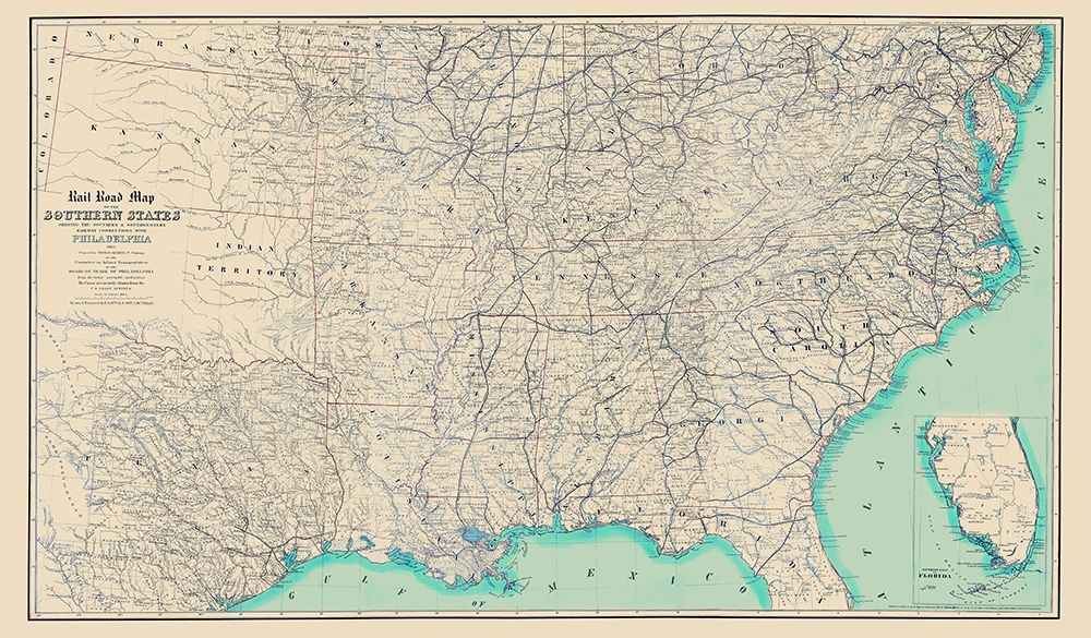 Railroad Southern States Connections Philadelphia art print by Kimber for $57.95 CAD