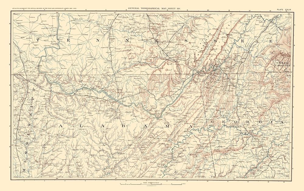 Southeastern United States -Bien 1895 art print by Bien for $57.95 CAD