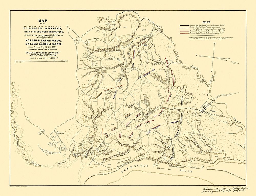 Field of Shiloh Tennessee  - Matz 1862 art print by Matz for $57.95 CAD