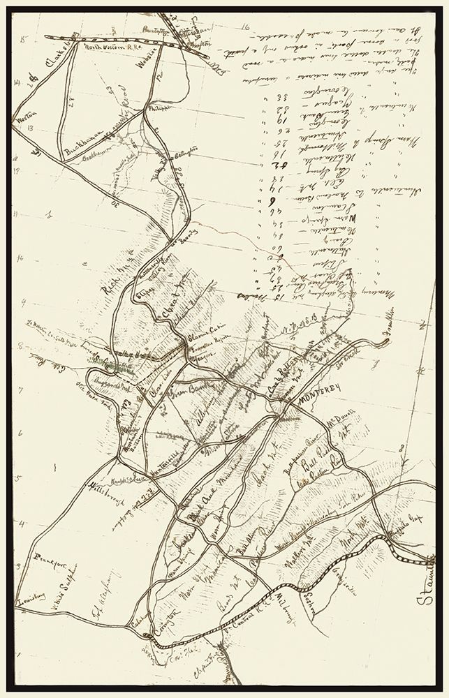 Virginia Between Staunton Clarksburg  - 1861 art print by Unknown for $57.95 CAD
