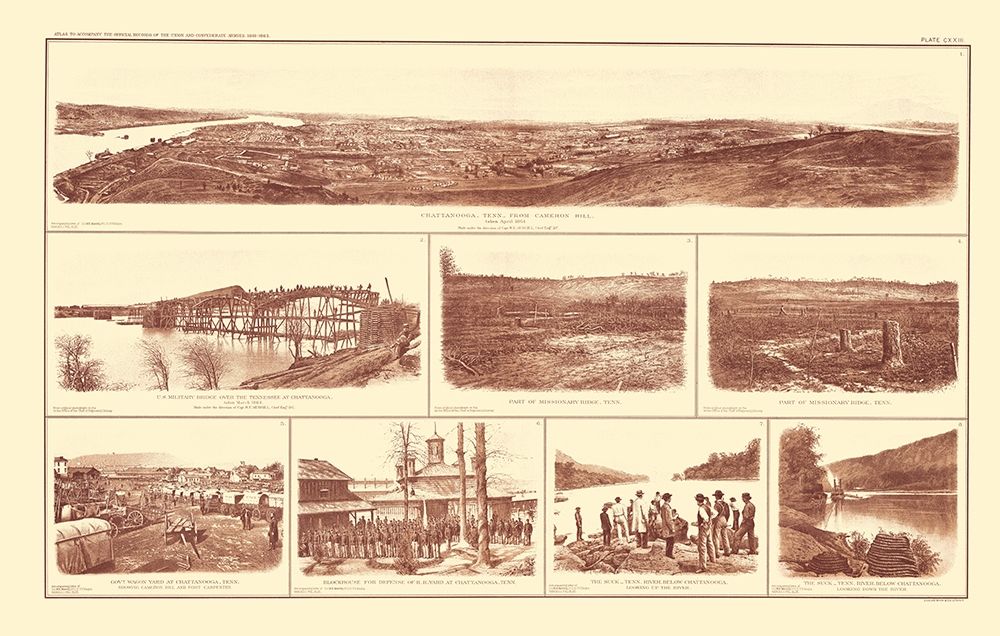 Buildings Forts Tennessee - Bien 1895 art print by Bien for $57.95 CAD
