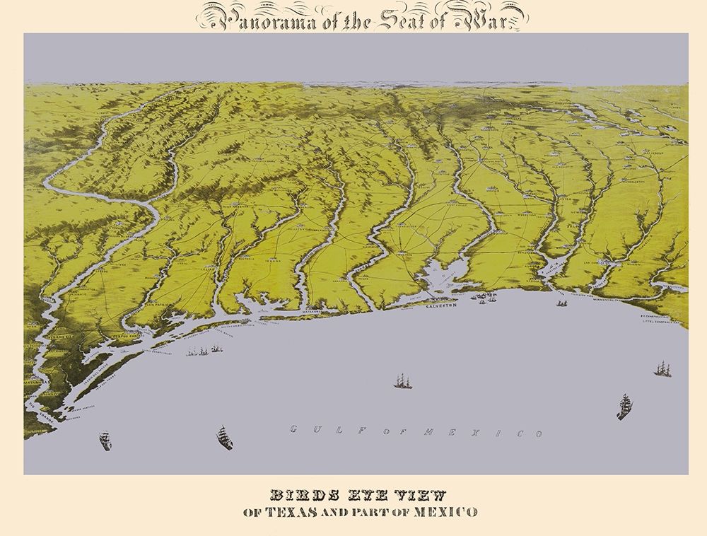Seat Of War Texas Mexico - Bachmann 1861 art print by Bachmann for $57.95 CAD