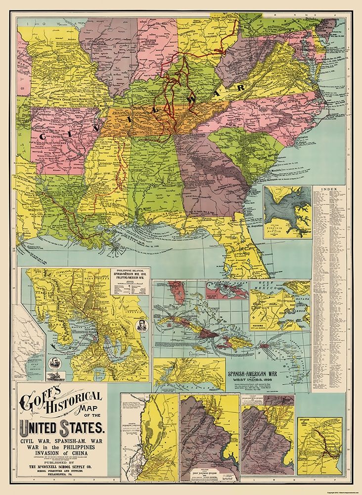 Spanish American War Invasion of China - Goff 1907 art print by Goff for $57.95 CAD