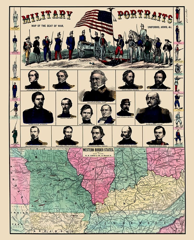 Western Border States Military Portraits art print by Lloyd for $57.95 CAD