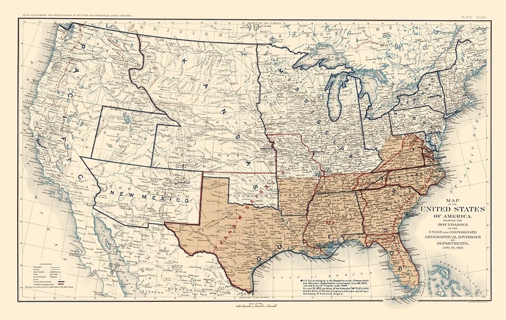 Geographical Divisions Departments June 1862 art print by Bien for $57.95 CAD
