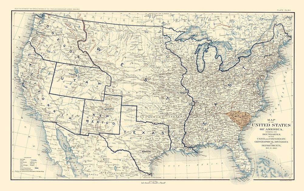 Geographical Divisions Departments December 1860 art print by Bien for $57.95 CAD