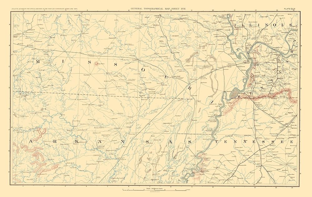 Parts of South Central United States - Bien 1895 art print by Bien for $57.95 CAD