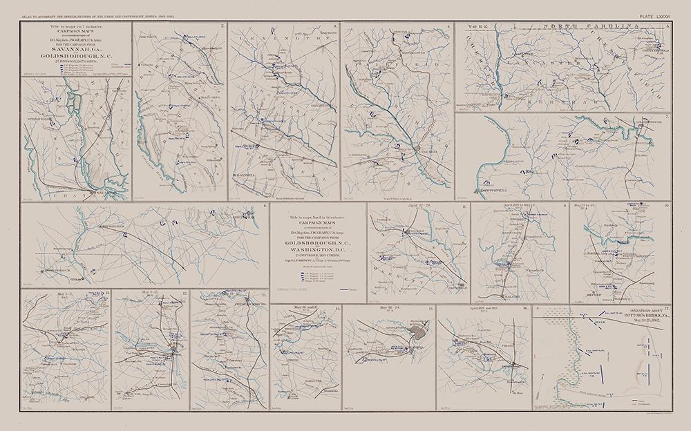 Savannah to Washington - Bien 1894 art print by Bien for $57.95 CAD