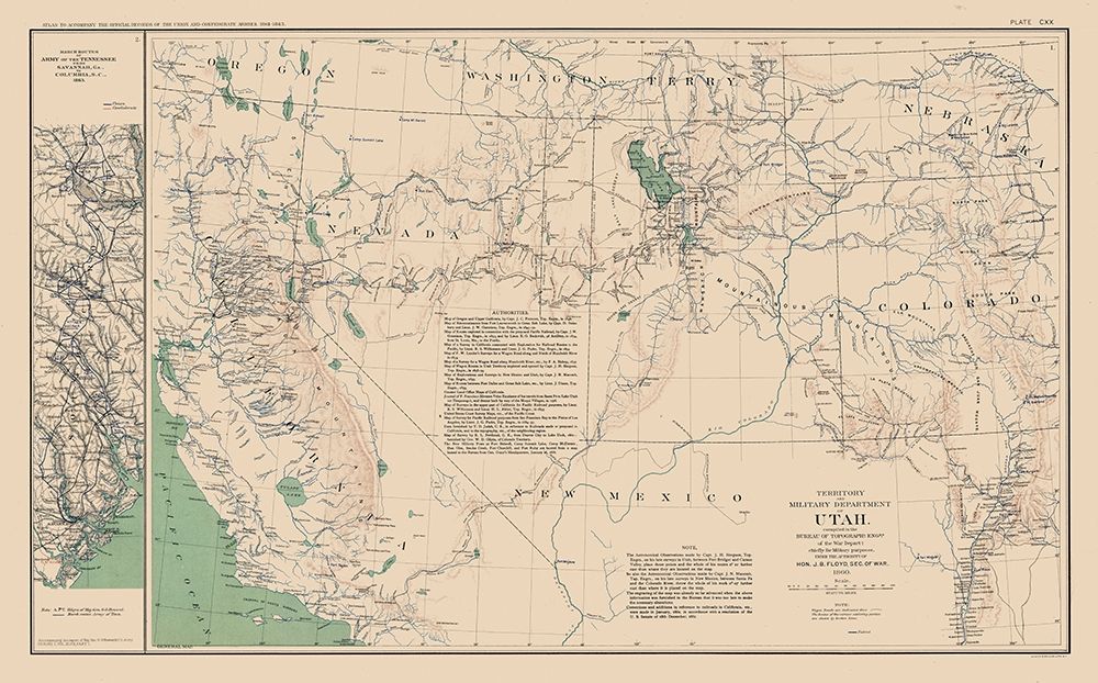 Utah Tennessee Military Department - Bien 1894 art print by Bien for $57.95 CAD