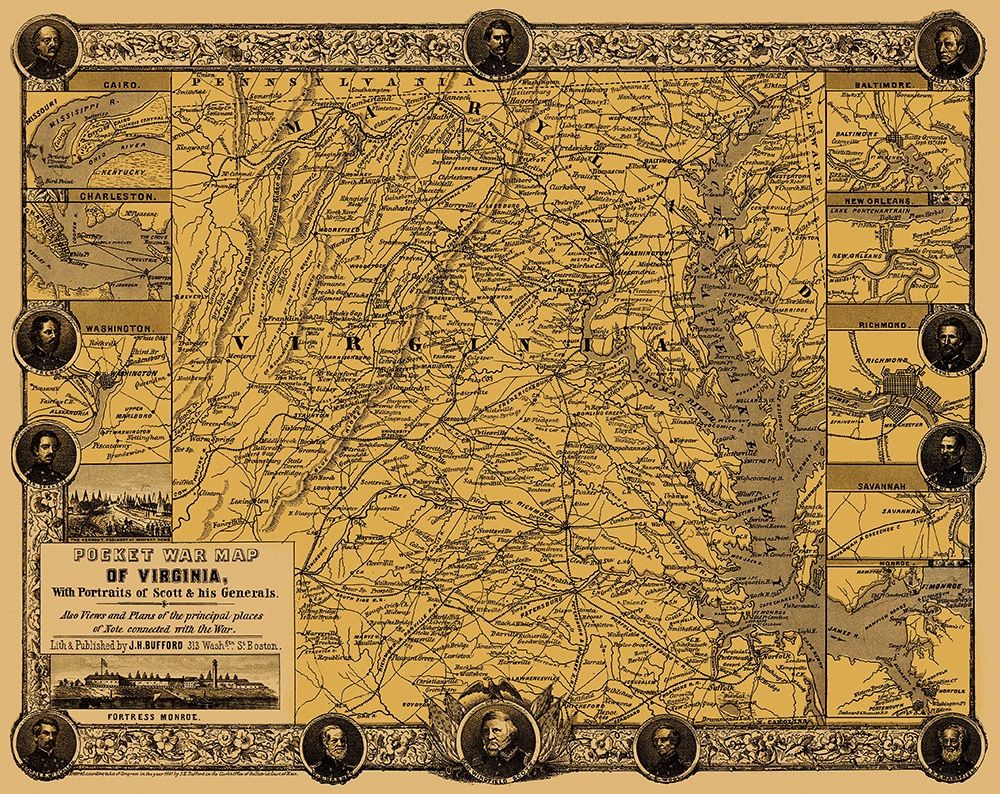 Virginia Pocket War - Bufford 1861 art print by Bufford for $57.95 CAD