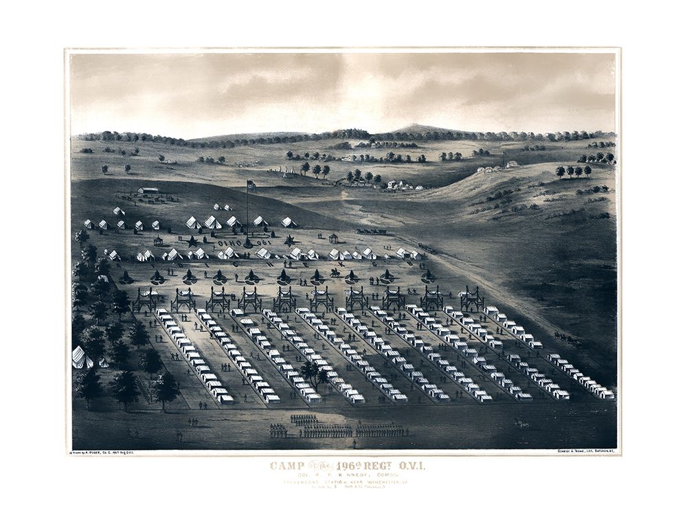 Camp of 196th Regiment - Schmidt 1860s art print by Schmidt for $57.95 CAD