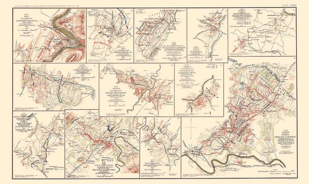 Records Union Confederate Armies - Hotchkiss 1895 art print by Hotchkiss for $57.95 CAD