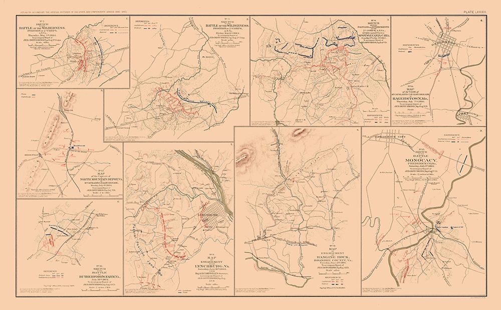Battle Positions Virginia Maryland - Hotchkiss art print by Hotchkiss for $57.95 CAD