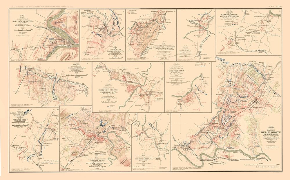 Battle Positions Virginia West Virginia art print by Hotchkiss for $57.95 CAD
