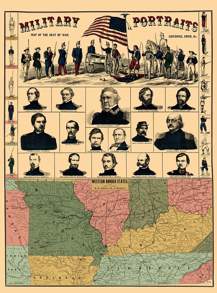Western Border States Military Portraits art print by Lloyd for $57.95 CAD