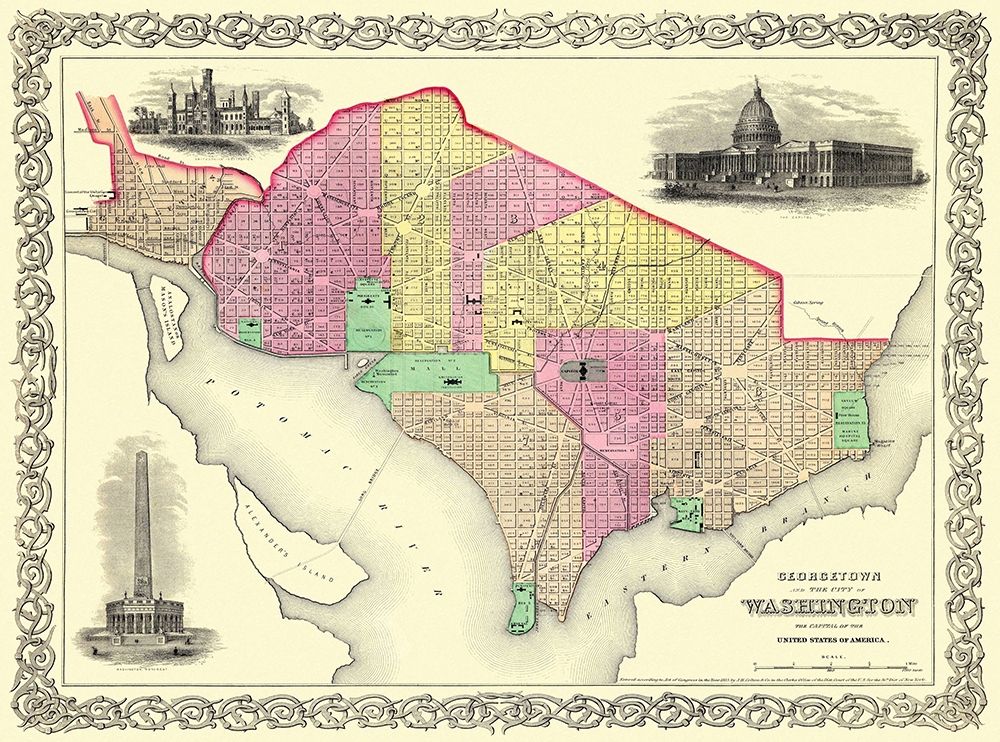 Washington D.C., Georgetown Washington DC art print by Colton for $57.95 CAD