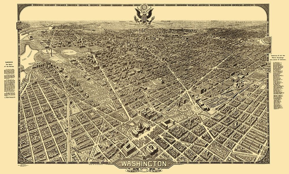 Washington DC - Olsen 1921 art print by Olsen for $57.95 CAD