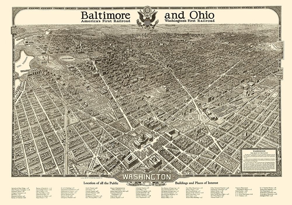 Washington DC - Olsen 1923 art print by Olsen for $57.95 CAD