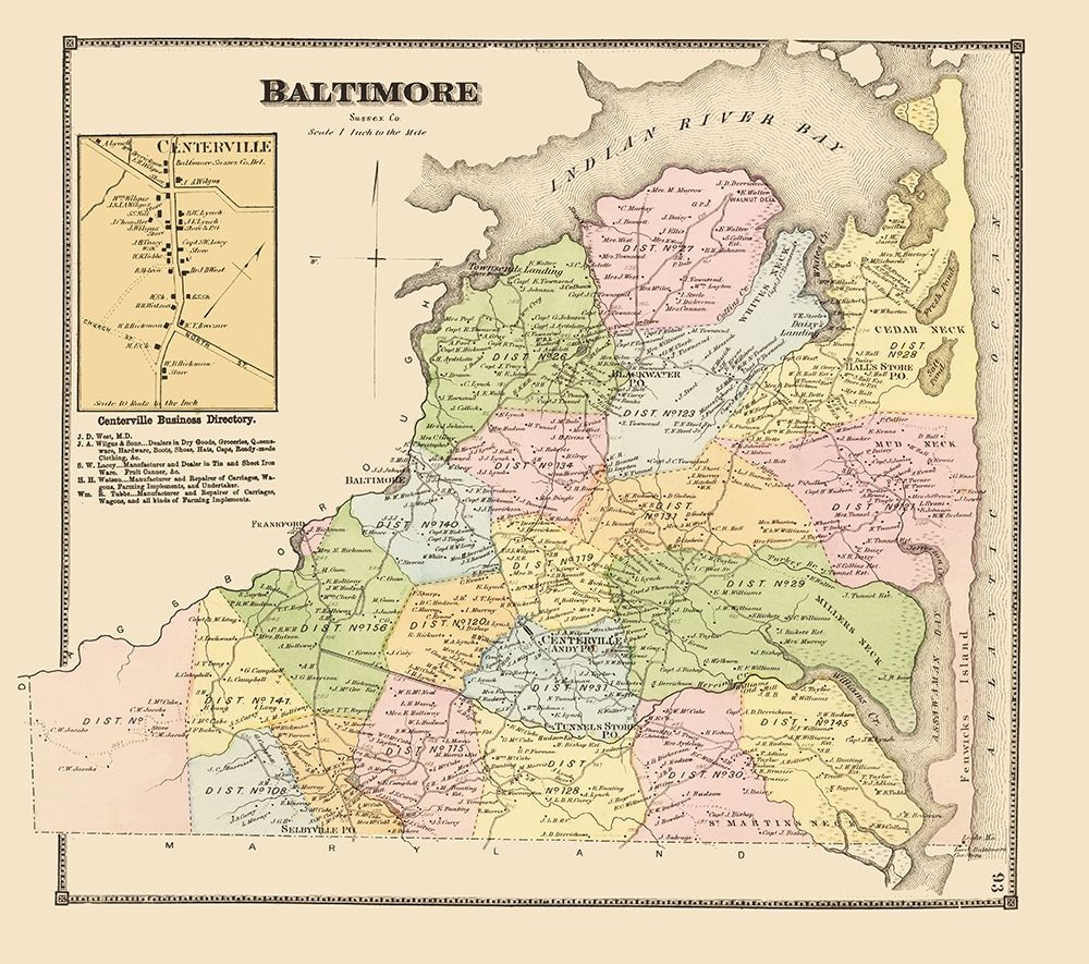 Baltimore, Centerville Delaware Landowner art print by Beers for $57.95 CAD