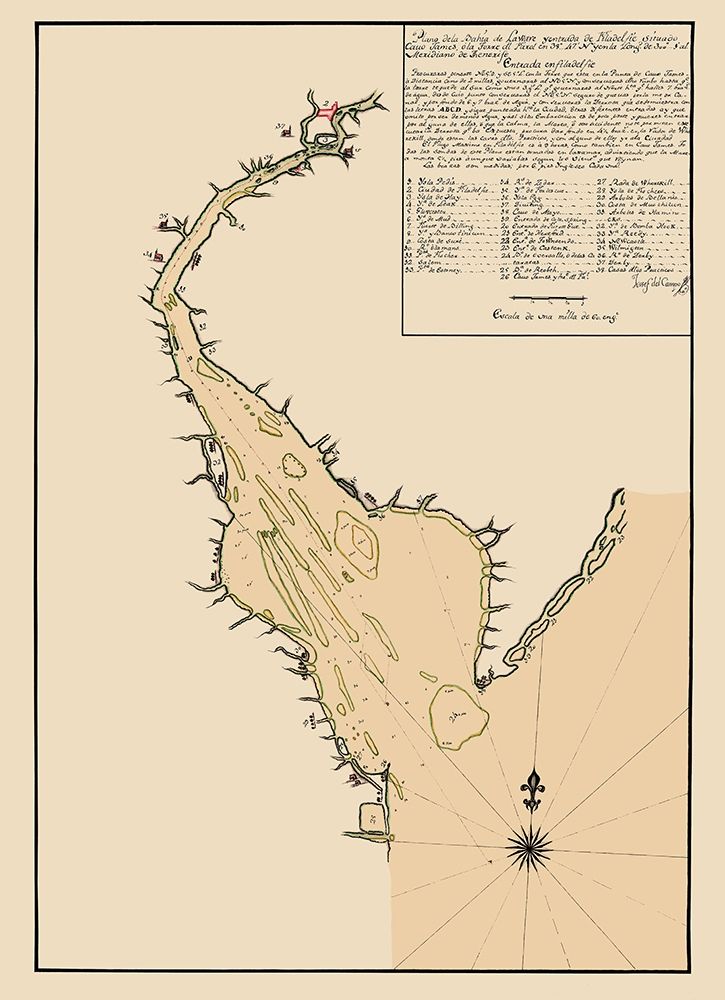 Delaware Bay - Del Campo 1780 art print by Del Campo for $57.95 CAD