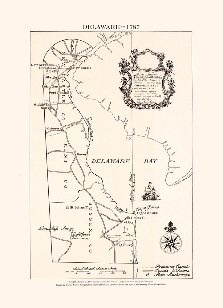 Delaware - Churchman 1787 art print by Churchman for $57.95 CAD