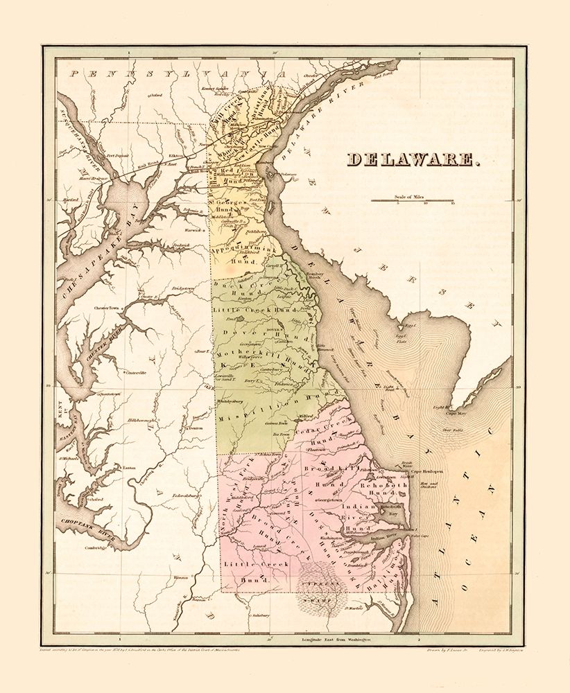 Delaware - Lucas 1838 art print by Lucas for $57.95 CAD