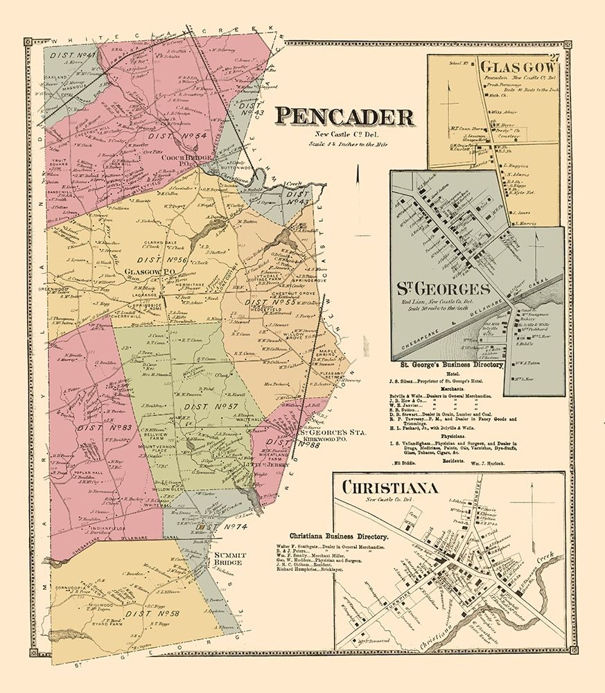 Pencader, Glasgow, St Georges Delaware Landowner art print by Beers for $57.95 CAD