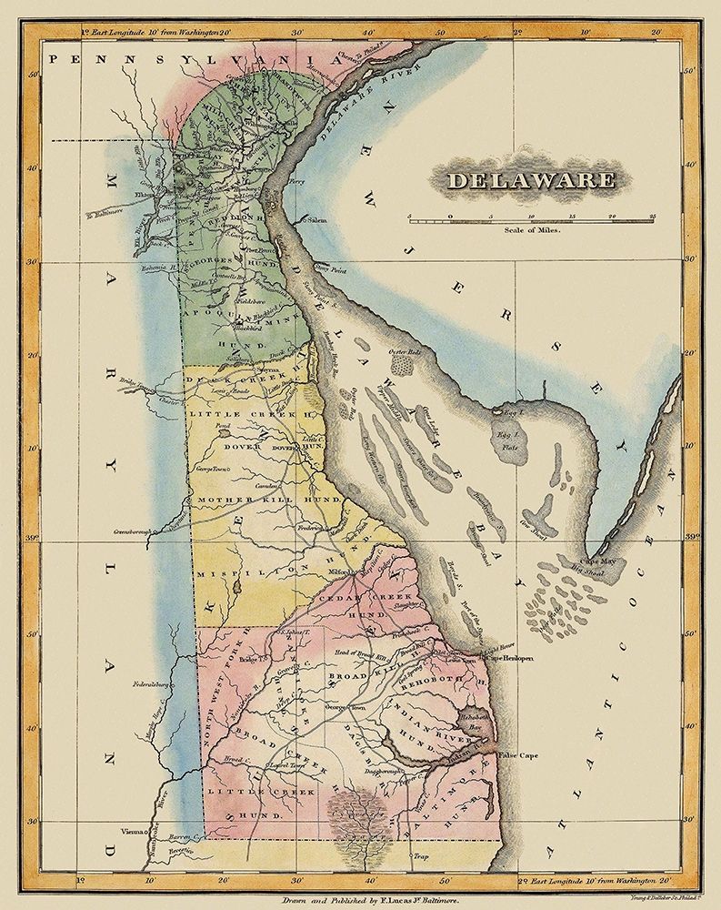 Delaware - Lucas 1823 art print by Lucas for $57.95 CAD