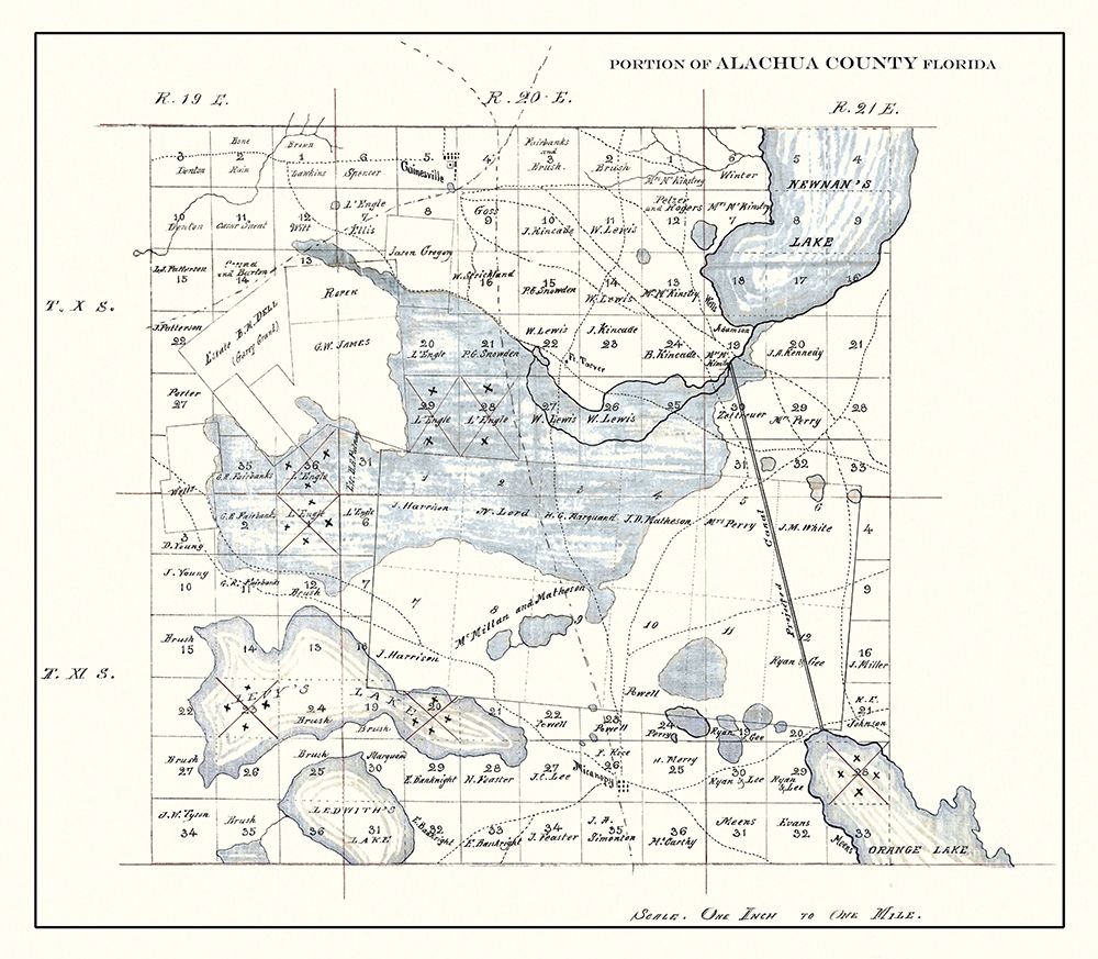 Alachua Florida Landowner - 1890 art print by Unknown for $57.95 CAD
