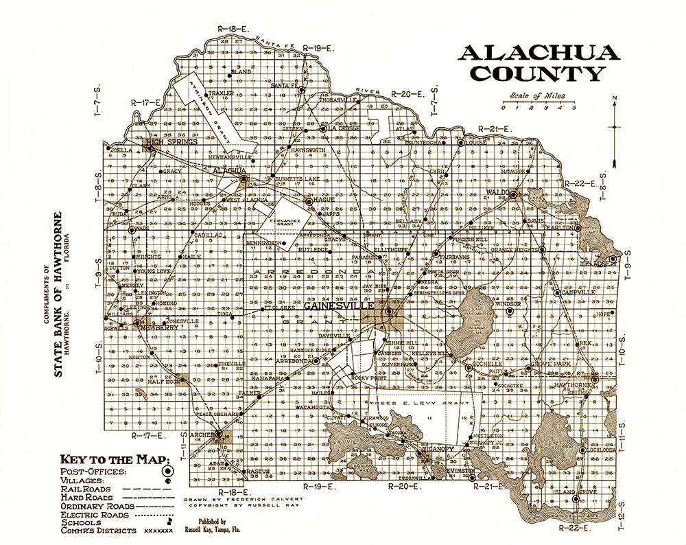 Alachua Florida - Kay 1936 art print by Kay for $57.95 CAD