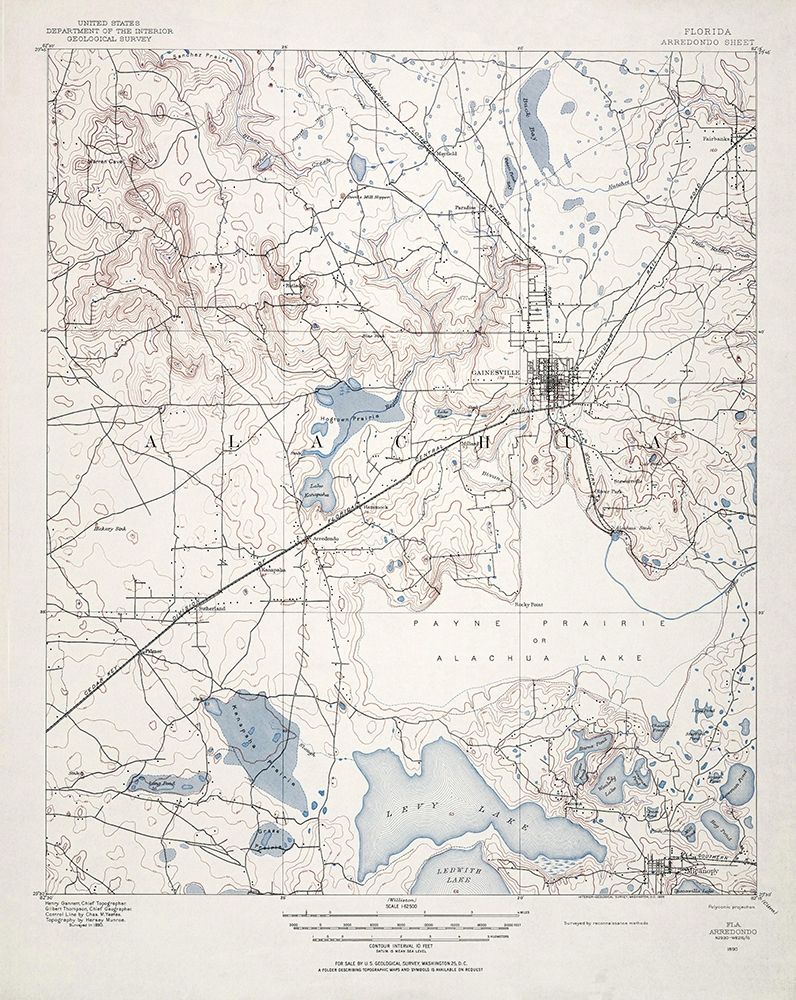 Arredondo Florida Quad - USGS 1890 art print by USGS for $57.95 CAD
