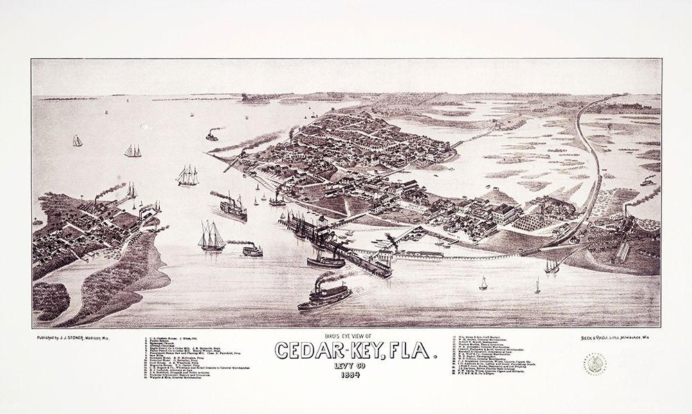 Cedar Key Florida - Stoner 1884 art print by Stoner for $57.95 CAD