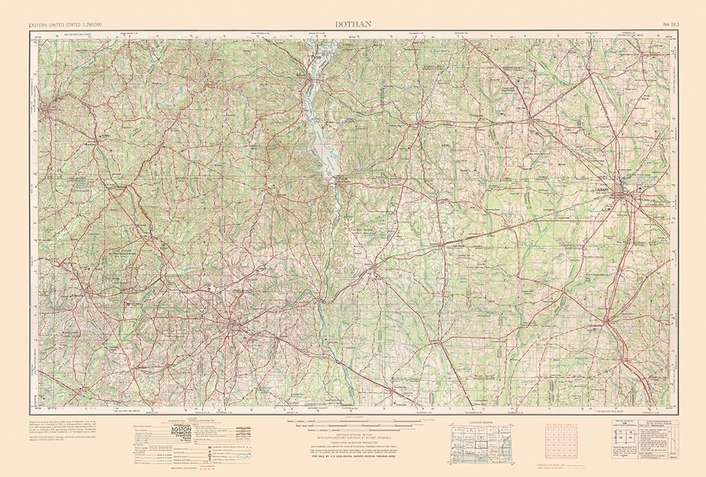 Dothan Florida Quad - USGS 1965 art print by USGS for $57.95 CAD