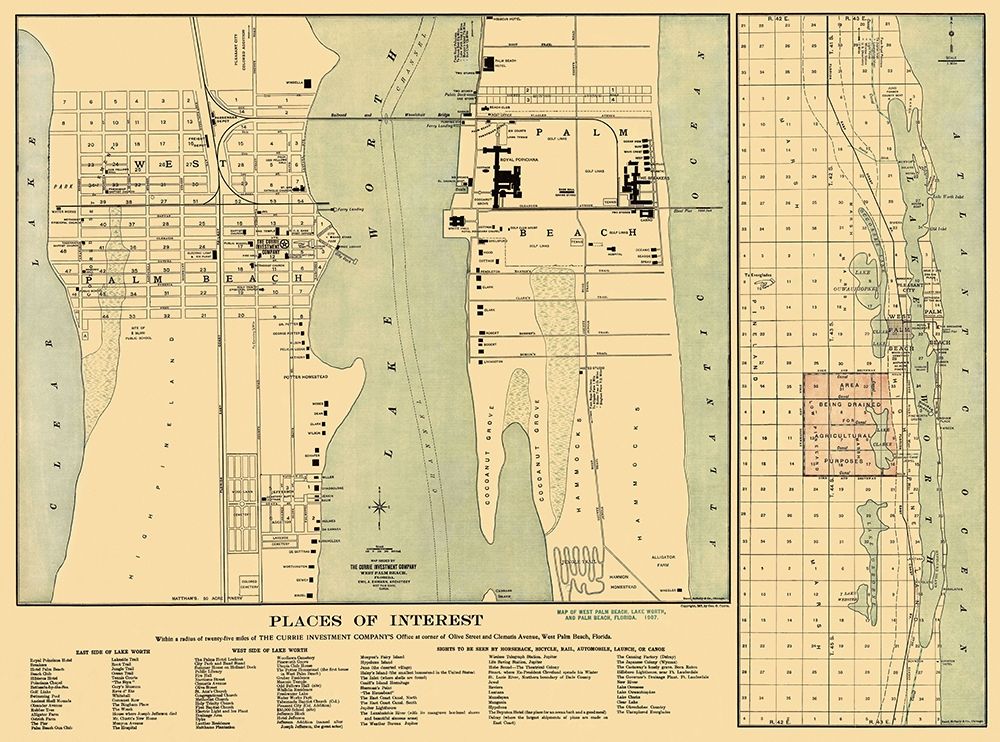 Palm Beach Florida Landowner - Currie 1907 art print by Currie for $57.95 CAD