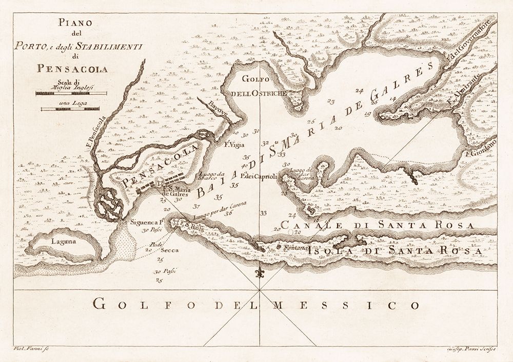 Pensacola Florida - Vanni 1763 art print by Vanni for $57.95 CAD