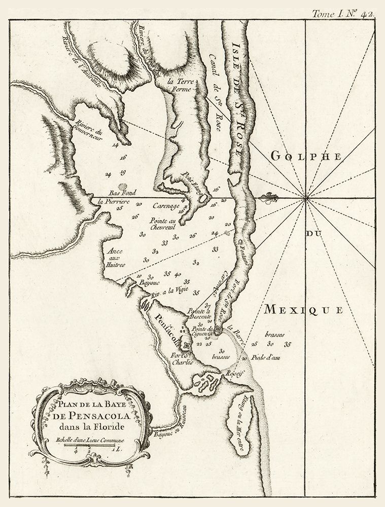 Pensacola Florida - Bellin 1764 art print by Bellin for $57.95 CAD